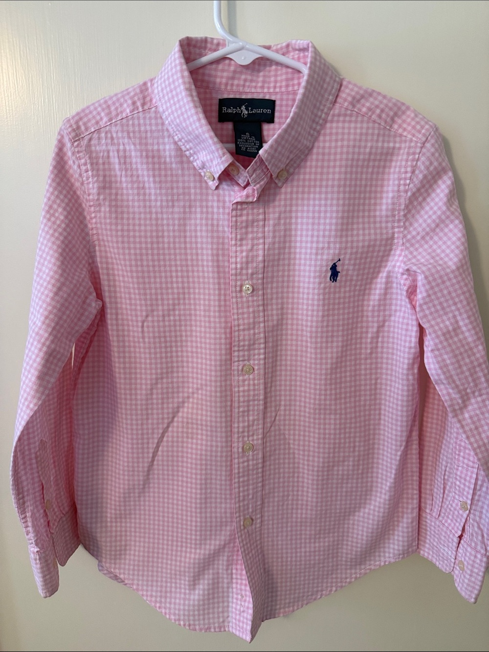 Ralph Lauren Pink Gingham Button-Down Shirt
